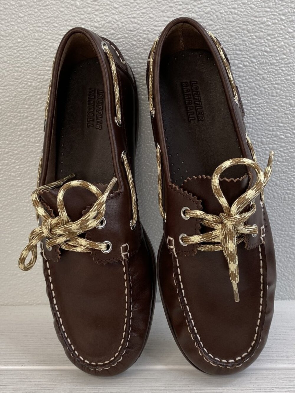 Loeffler Randall Franco Boat Shoes Womens Size 10.5 Espresso/Butter Casual Shoes